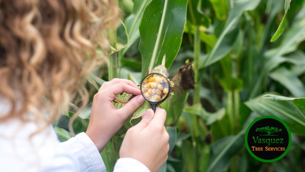 Carefully inspect the leaves and twigs of the tree. 