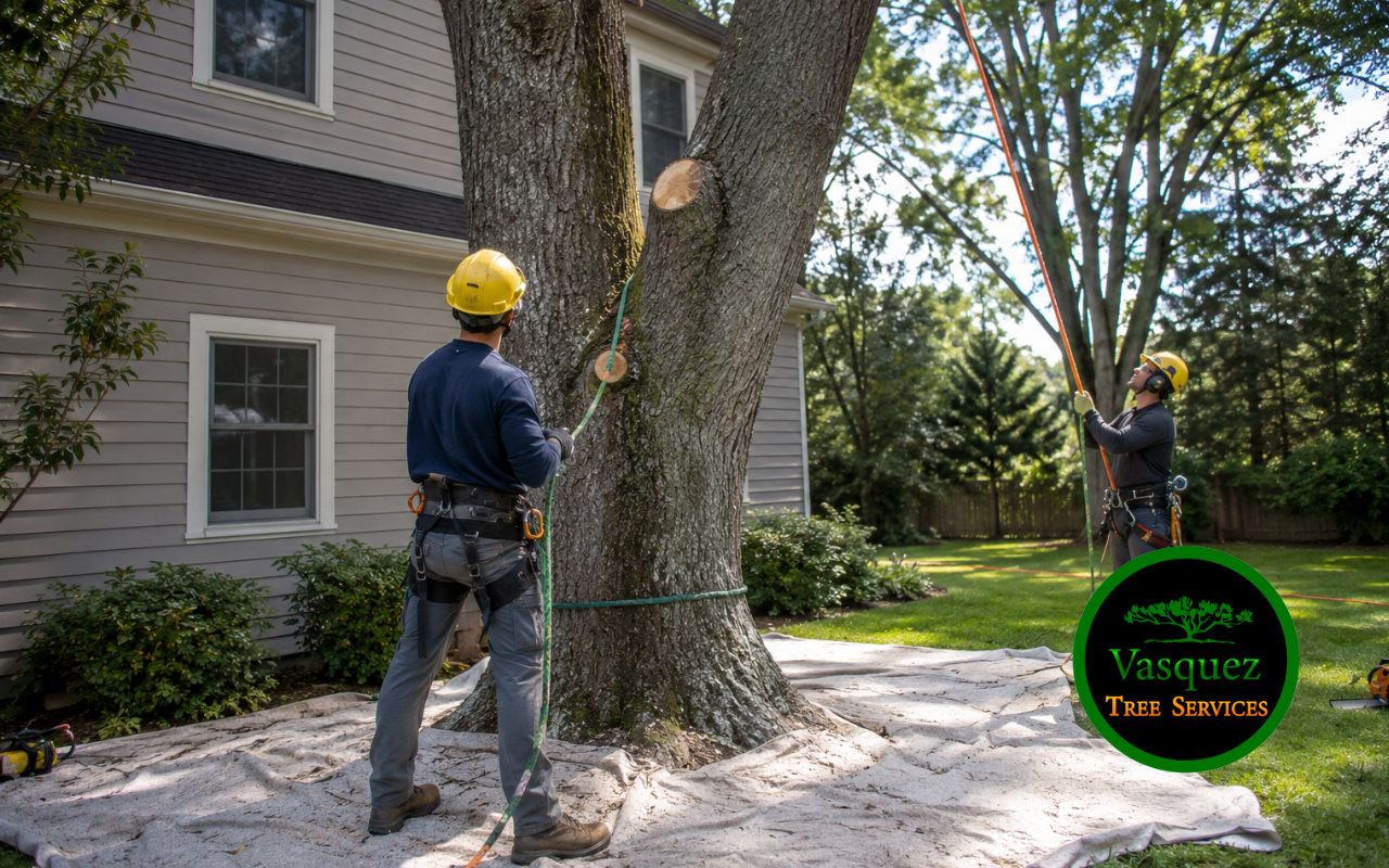 Residential tree removal near a home for better property safety