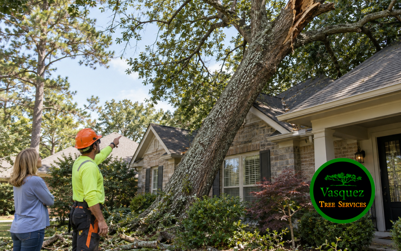 Crane tree removal for a large tree near a residential property
